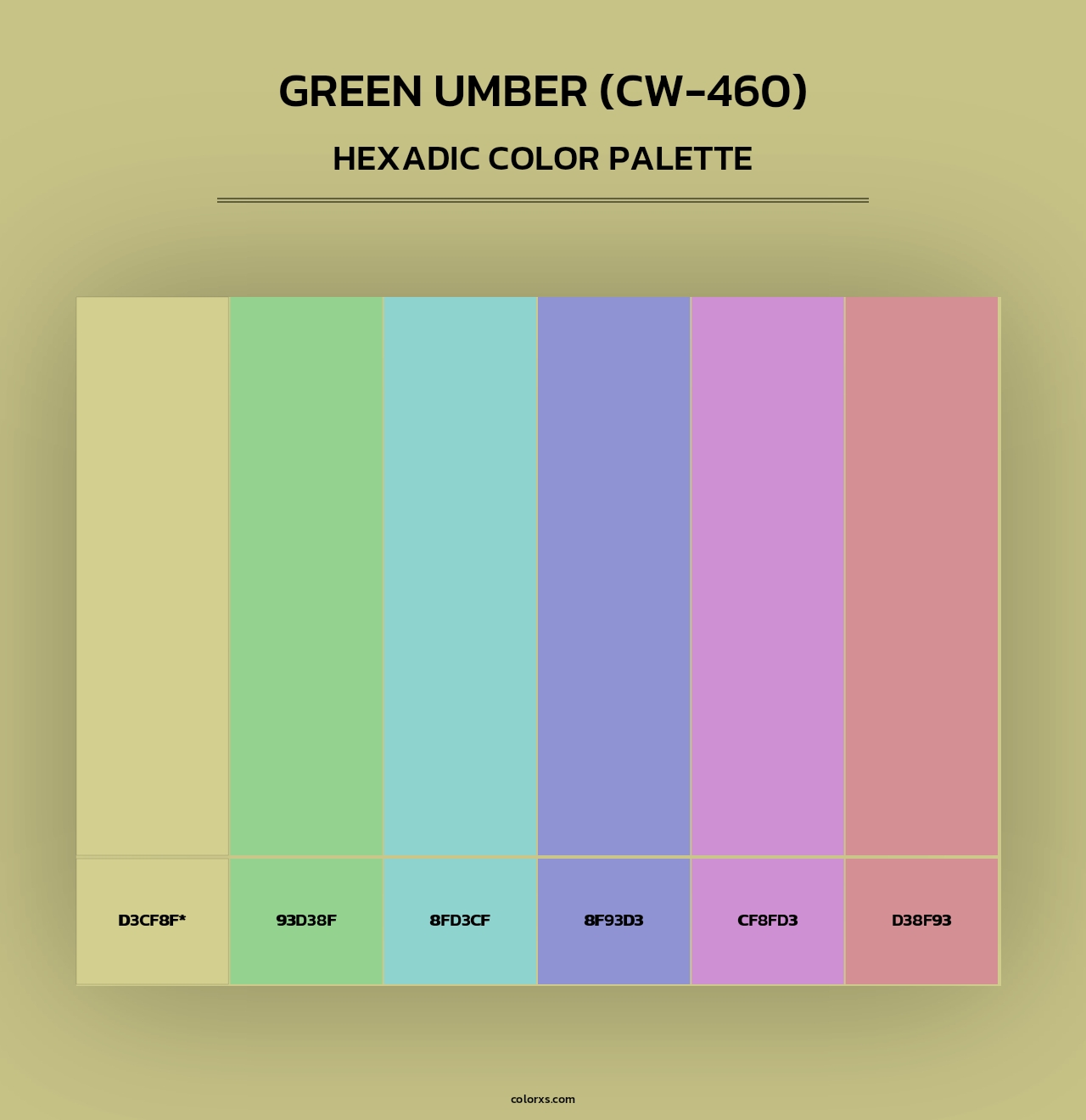 Green Umber (CW-460) - Hexadic Color Palette