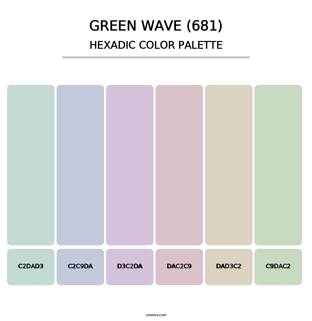 Green Wave (681) - Hexadic Color Palette