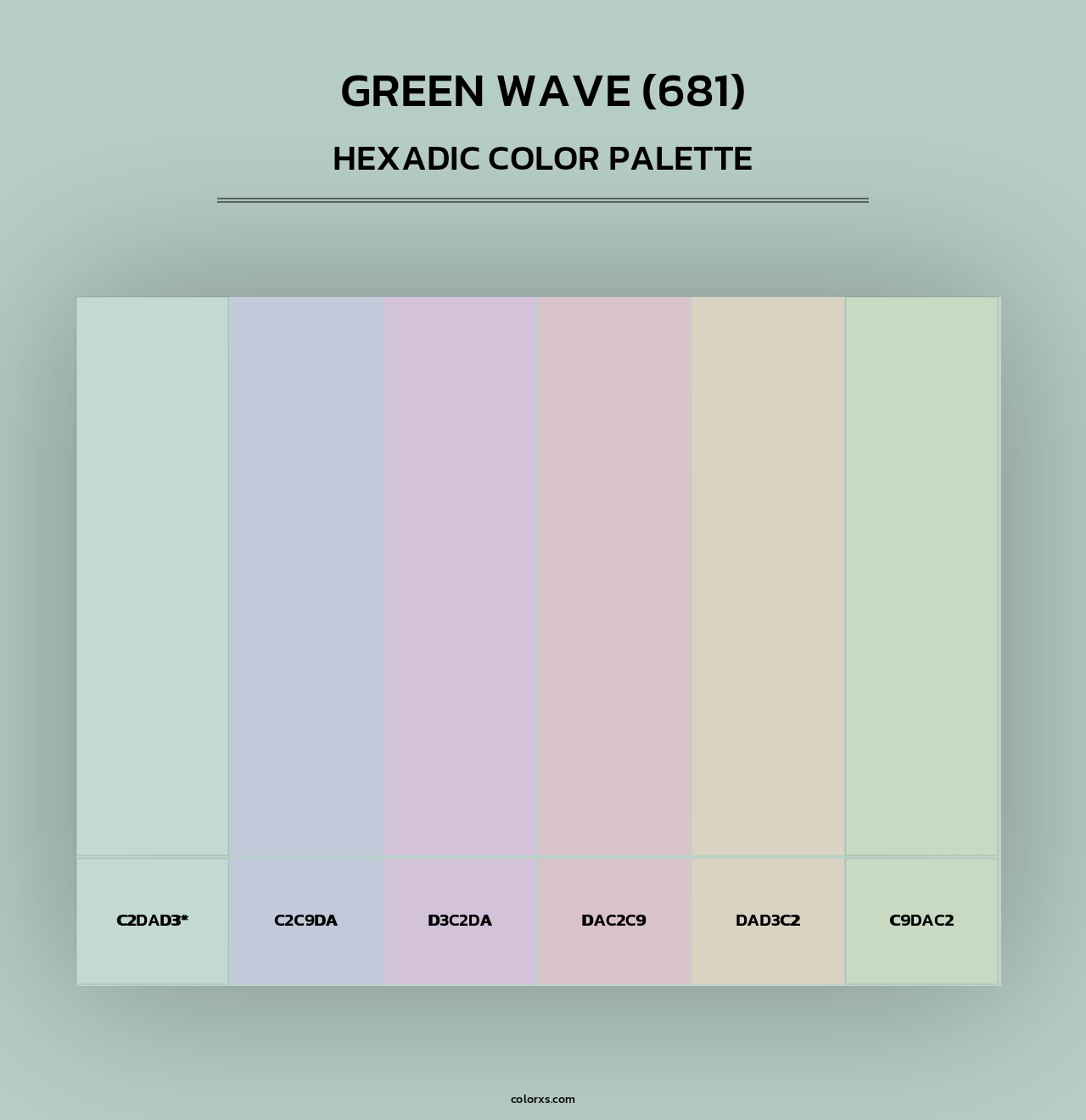 Green Wave (681) - Hexadic Color Palette