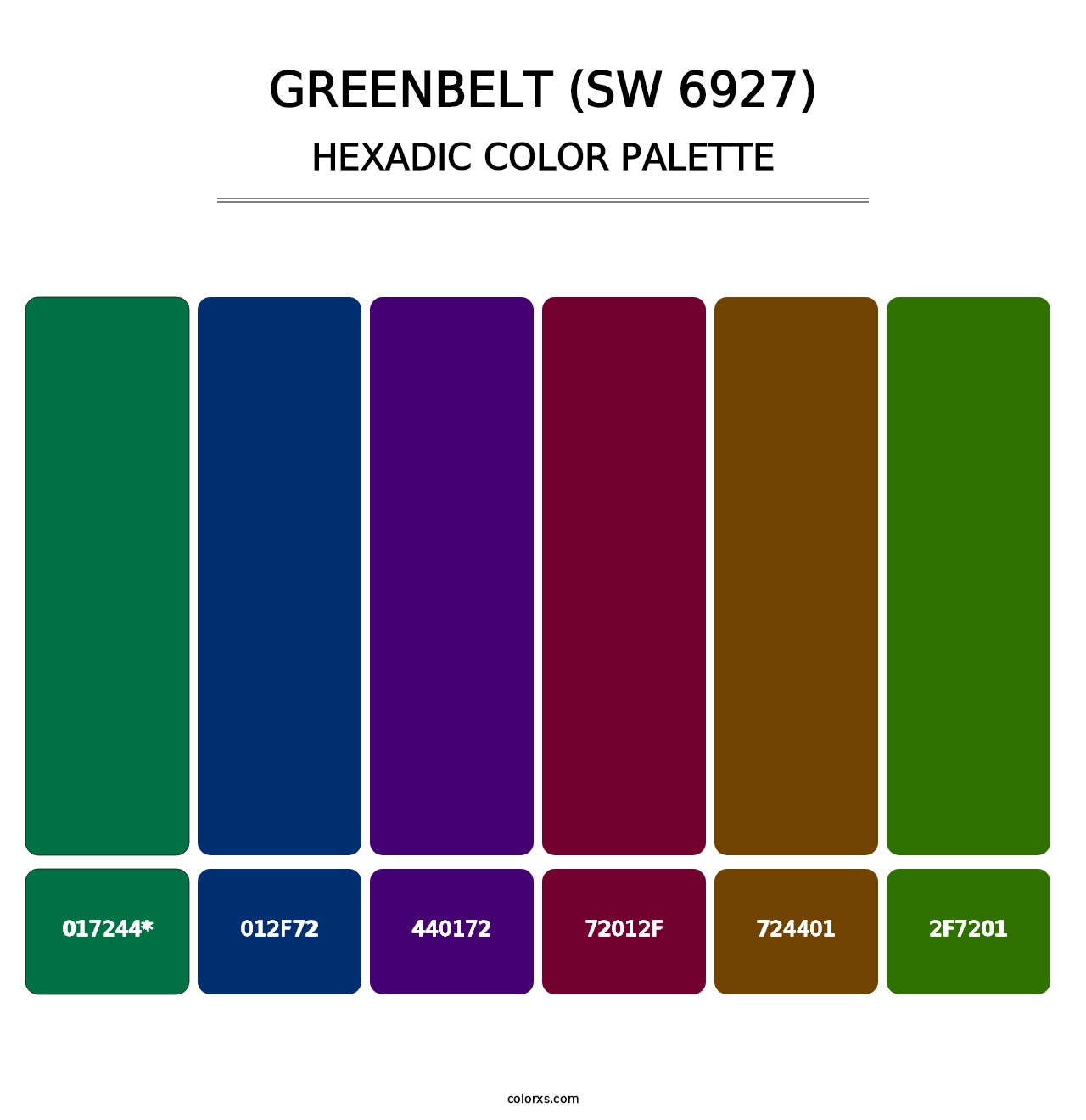 Greenbelt (SW 6927) - Hexadic Color Palette