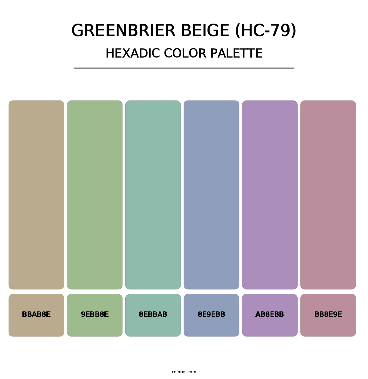 Greenbrier Beige (HC-79) - Hexadic Color Palette