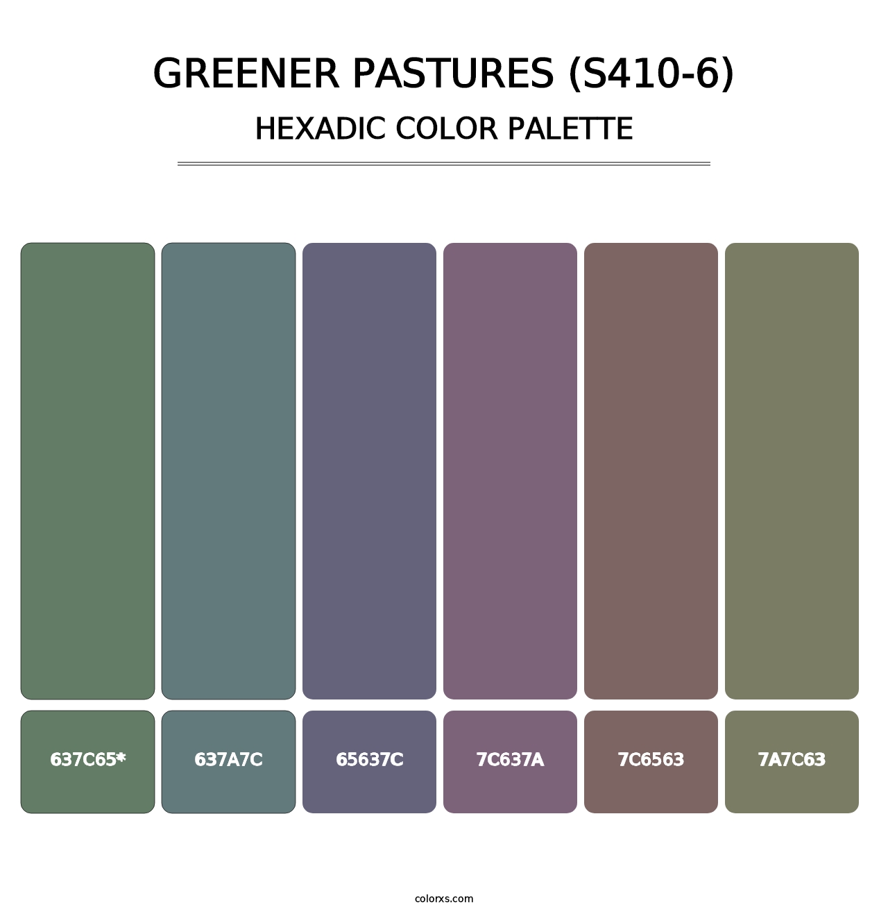 Greener Pastures (S410-6) - Hexadic Color Palette