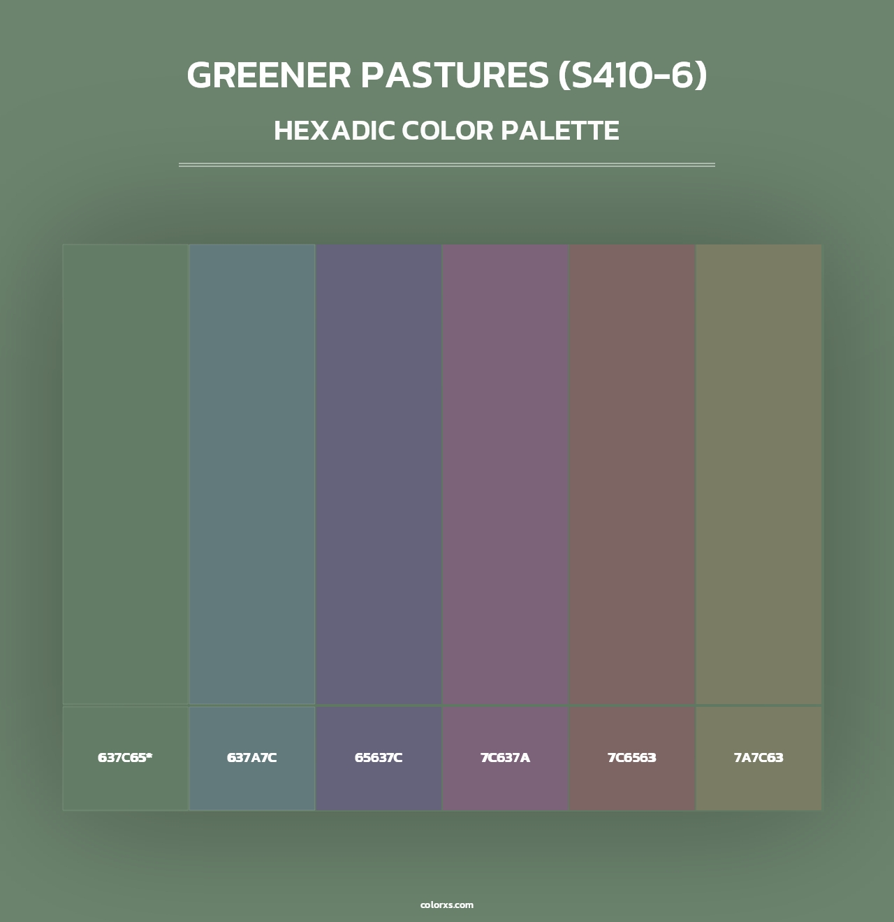 Greener Pastures (S410-6) - Hexadic Color Palette