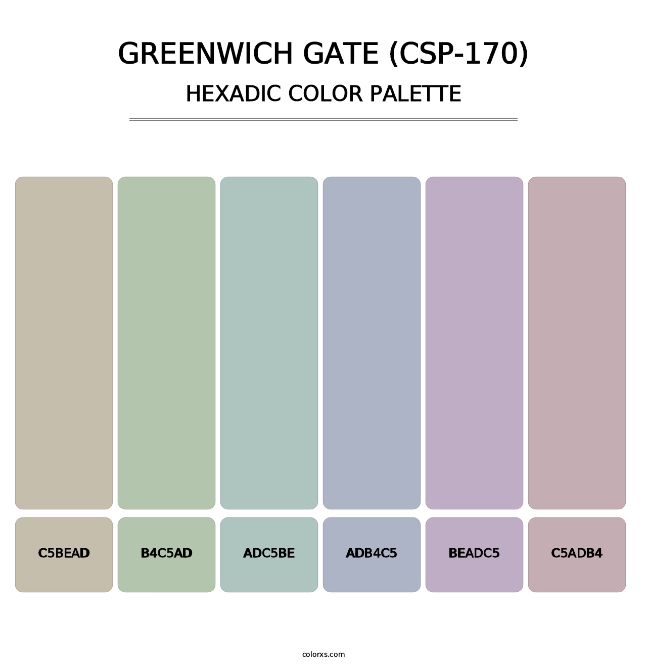 Greenwich Gate (CSP-170) - Hexadic Color Palette