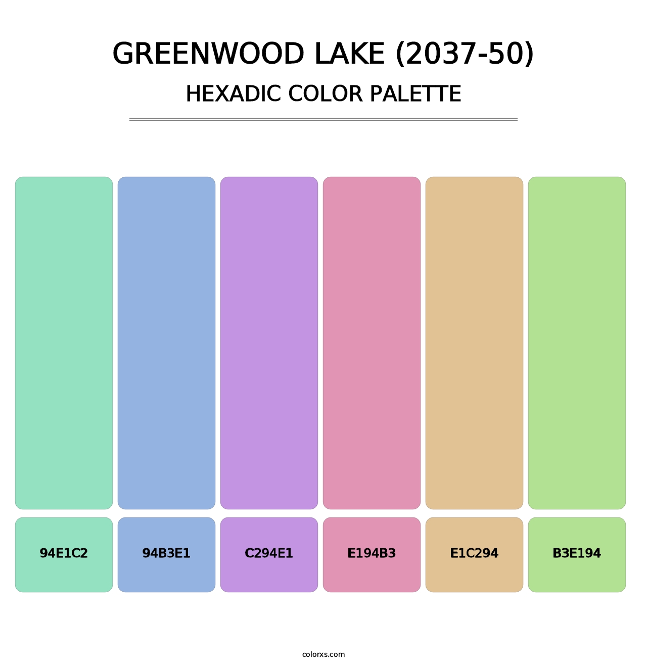 Greenwood Lake (2037-50) - Hexadic Color Palette