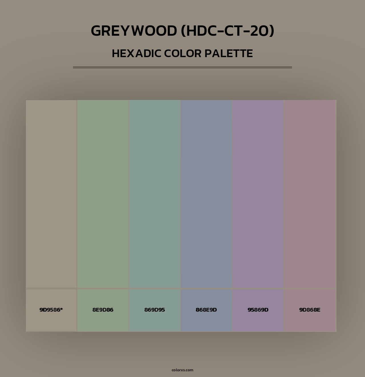 Greywood (HDC-CT-20) - Hexadic Color Palette