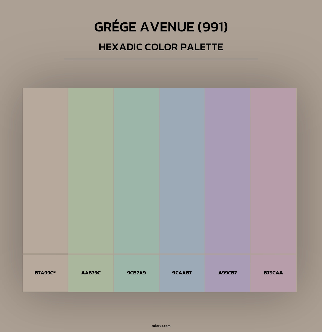 Grége Avenue (991) - Hexadic Color Palette