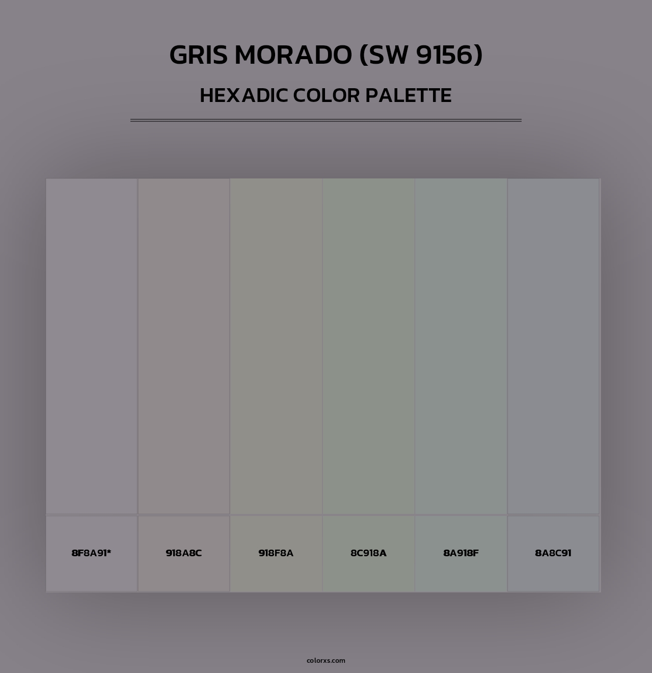 Gris Morado (SW 9156) - Hexadic Color Palette
