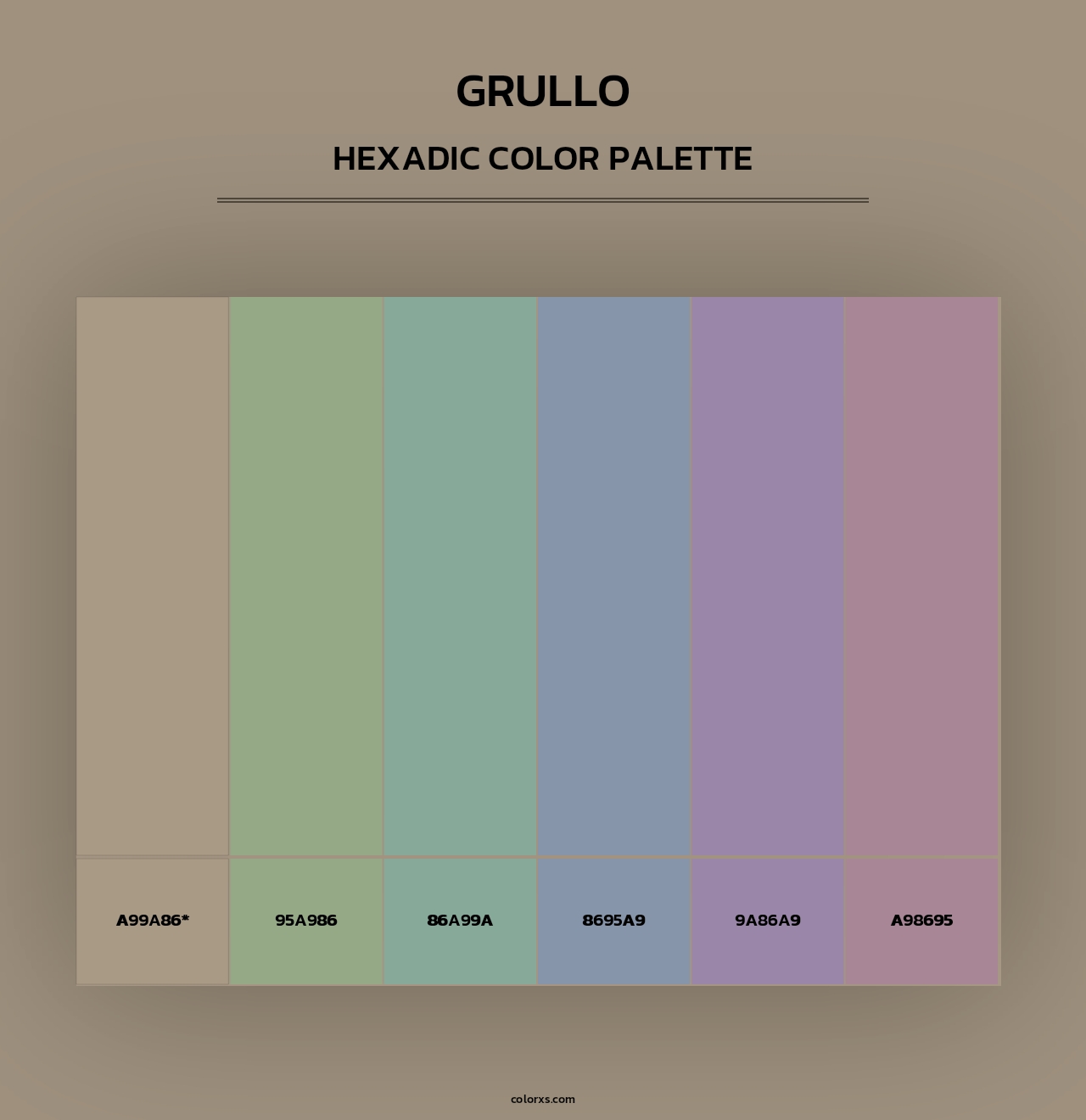 Grullo - Hexadic Color Palette