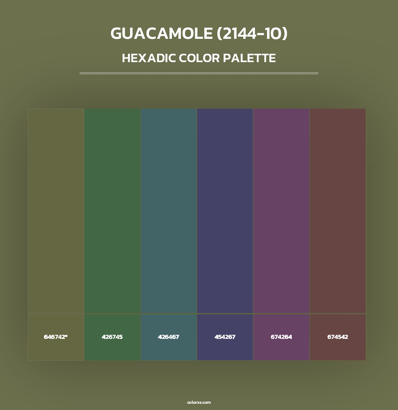 Guacamole (2144-10) - Hexadic Color Palette