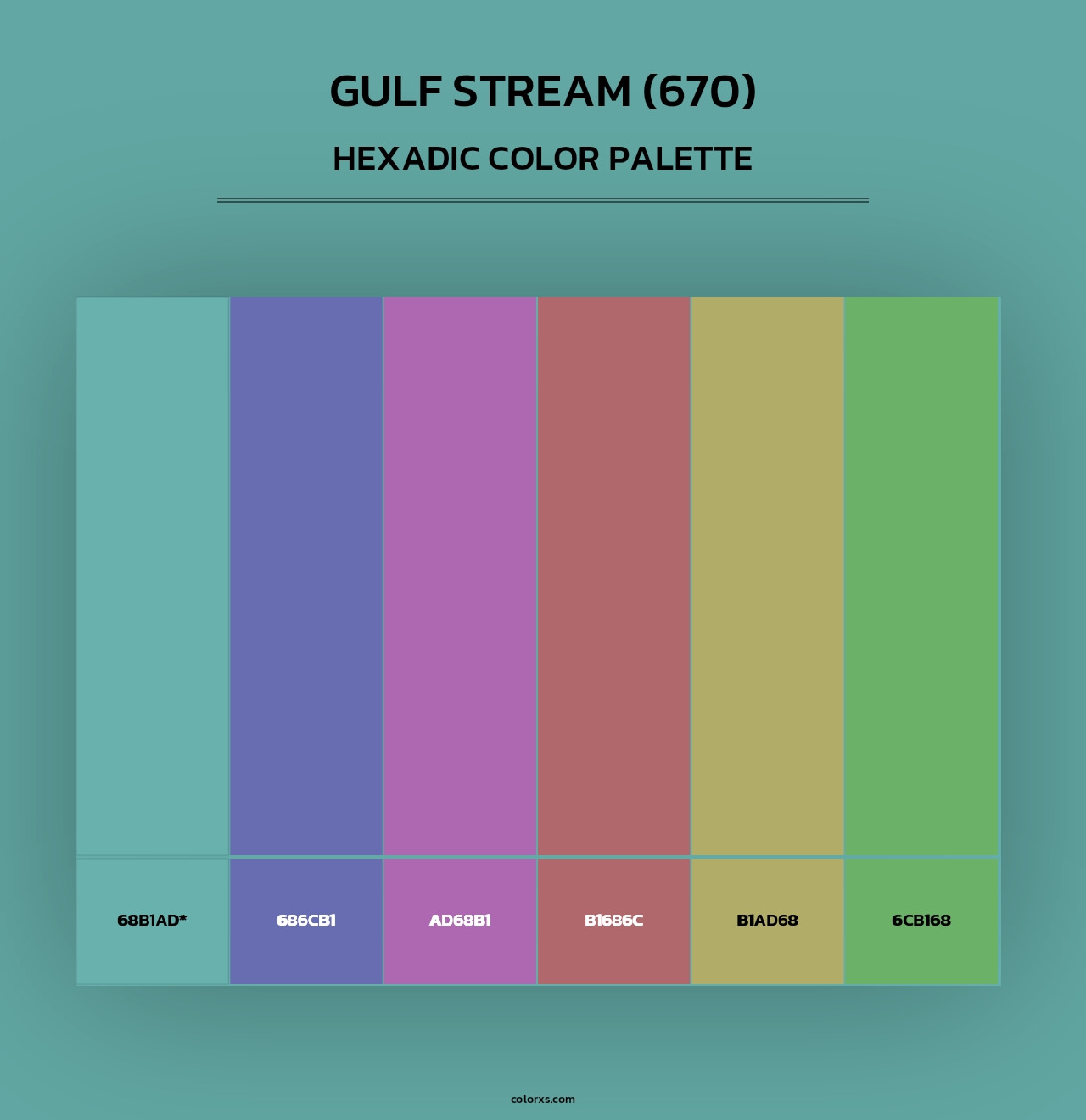 Gulf Stream (670) - Hexadic Color Palette