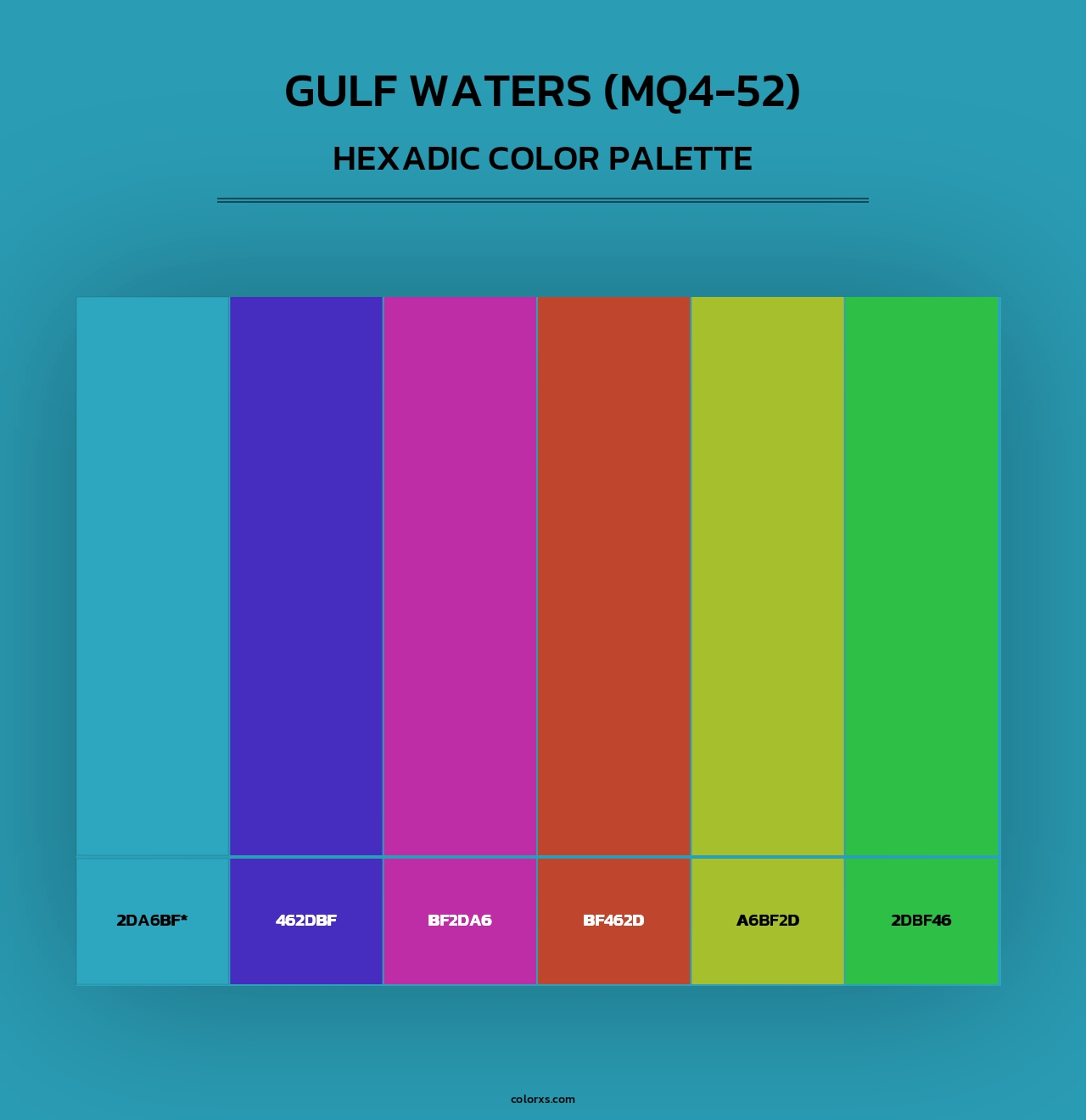 Gulf Waters (MQ4-52) - Hexadic Color Palette