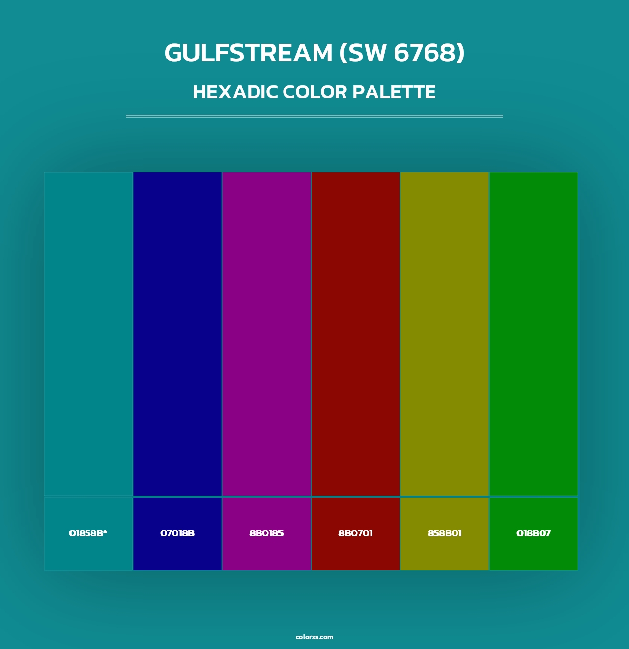 Gulfstream (SW 6768) - Hexadic Color Palette