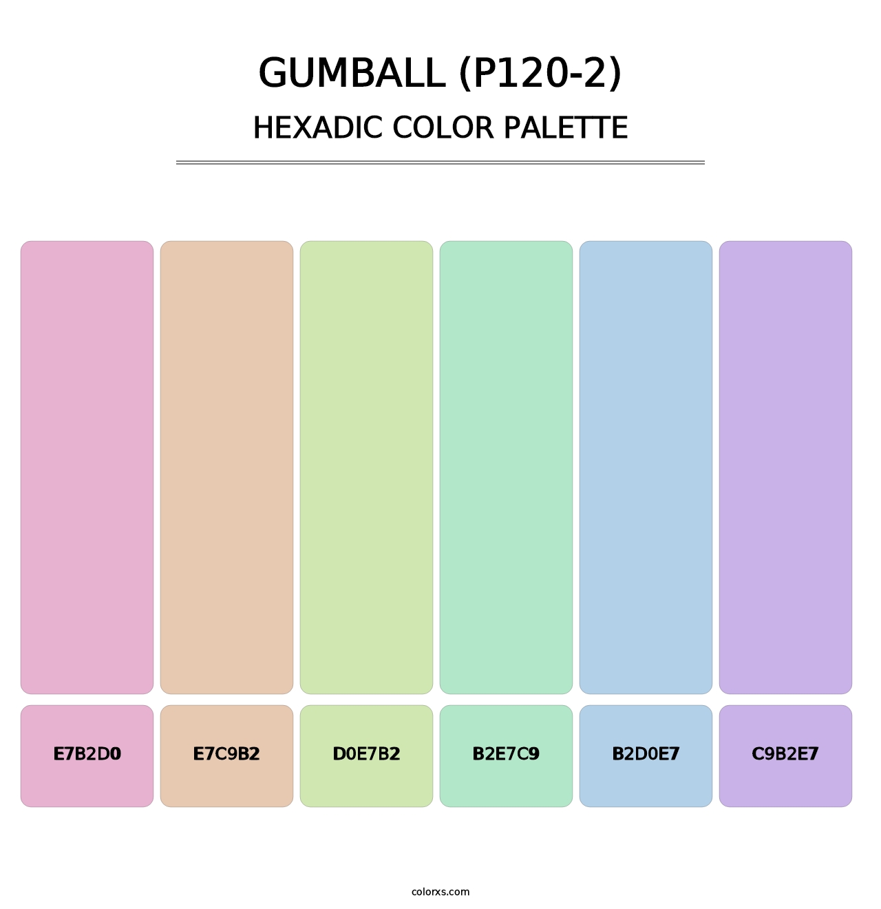 Gumball (P120-2) - Hexadic Color Palette