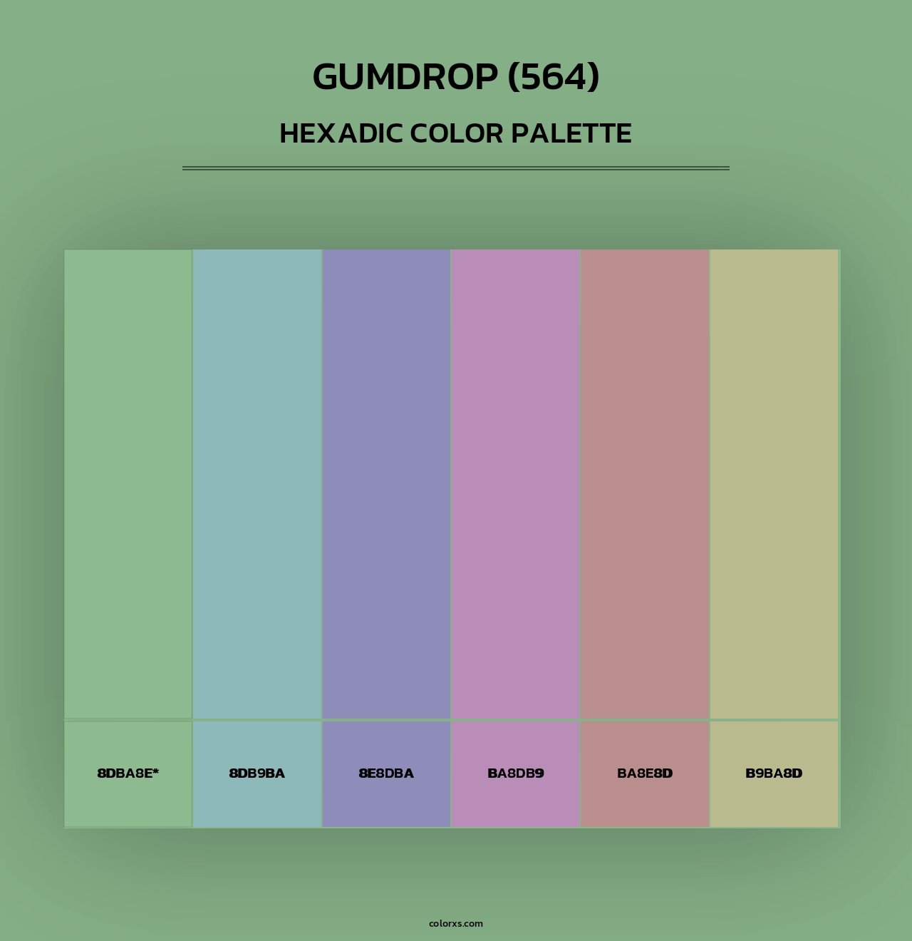 Gumdrop (564) - Hexadic Color Palette