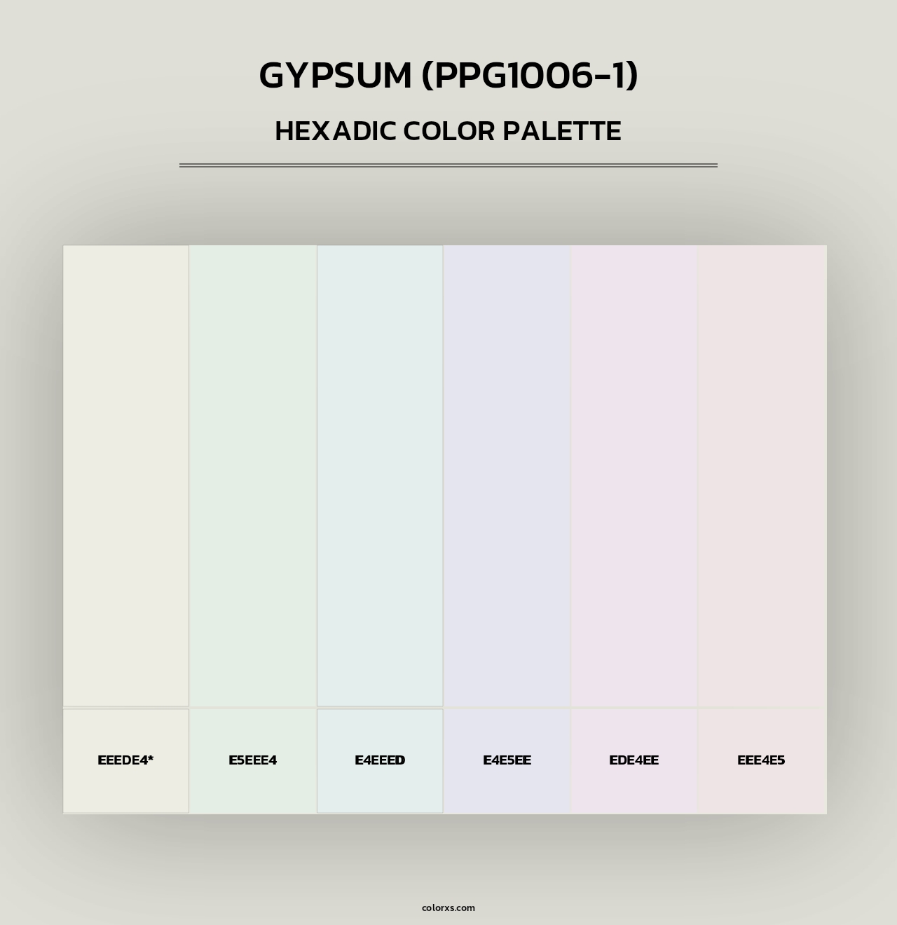 Gypsum (PPG1006-1) - Hexadic Color Palette