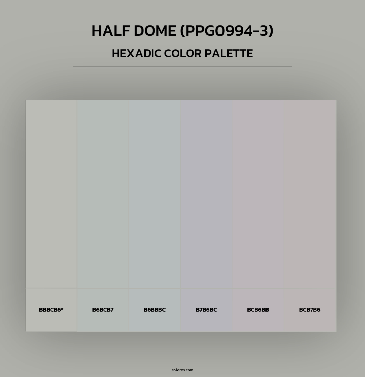 Half Dome (PPG0994-3) - Hexadic Color Palette