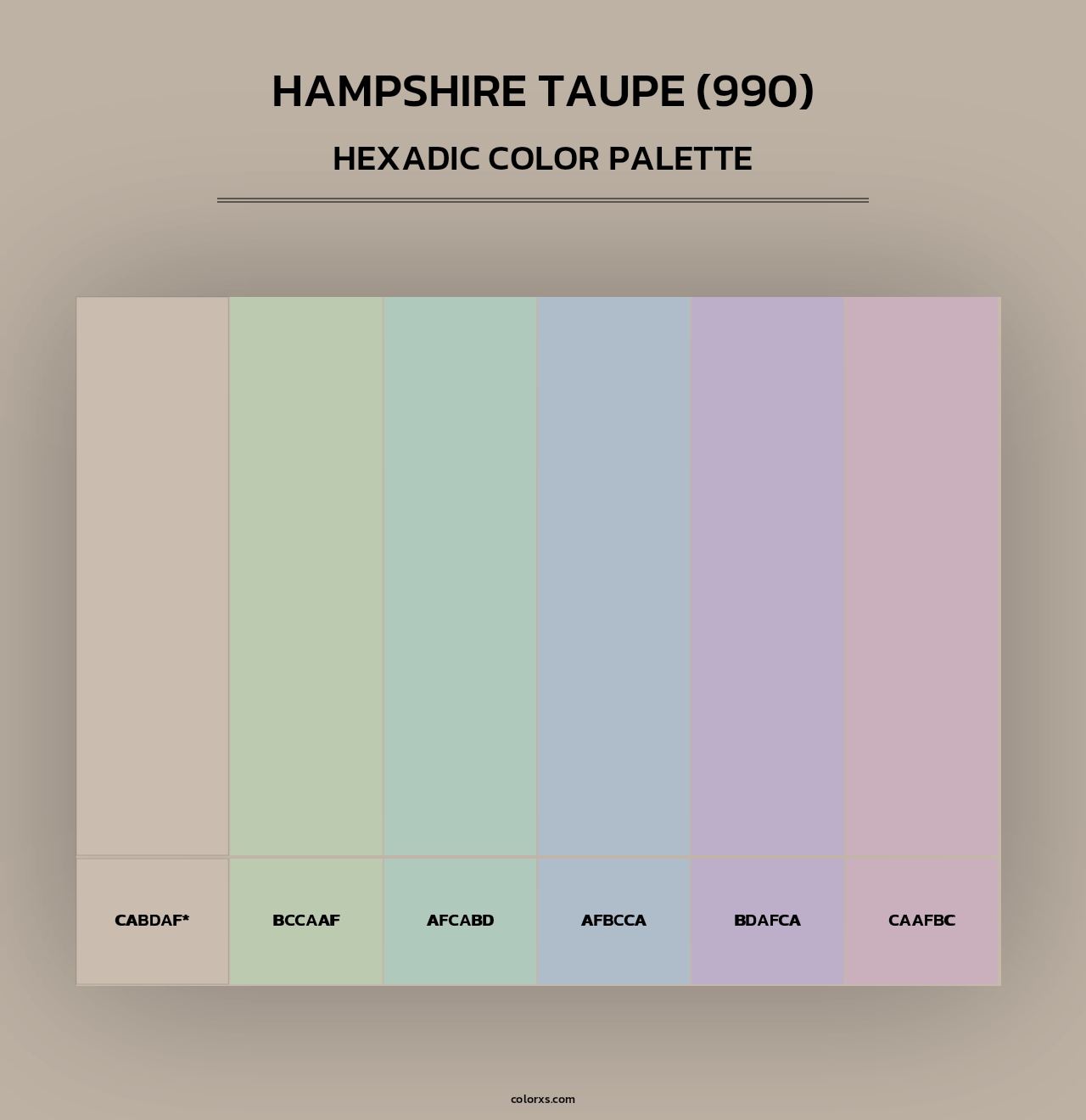 Hampshire Taupe (990) - Hexadic Color Palette