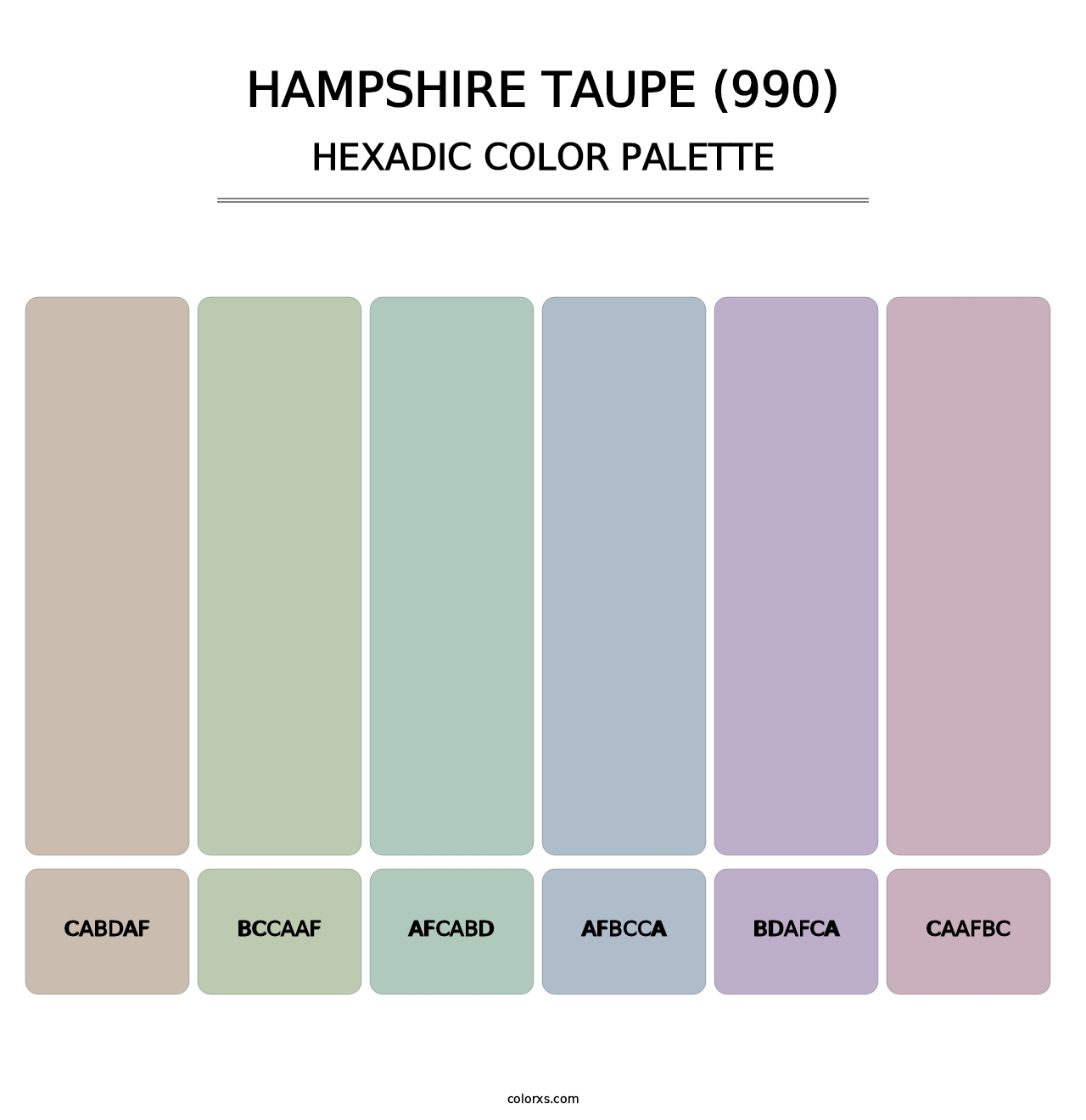 Hampshire Taupe (990) - Hexadic Color Palette