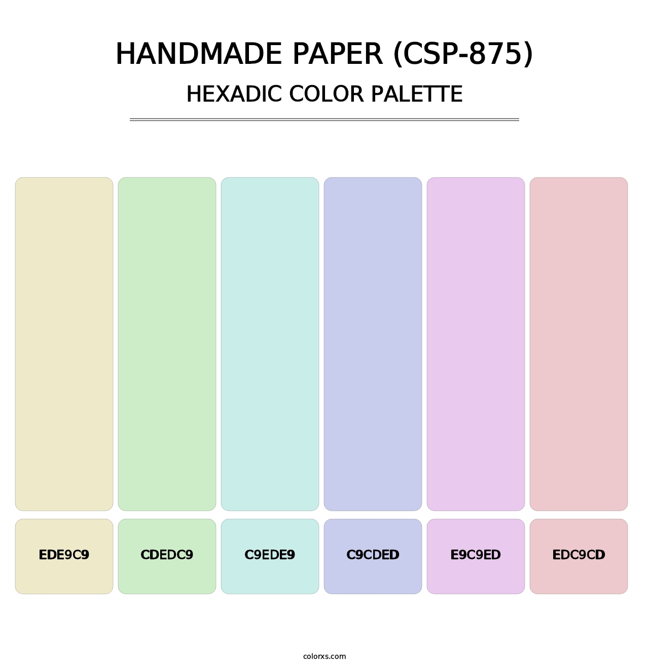 Handmade Paper (CSP-875) - Hexadic Color Palette