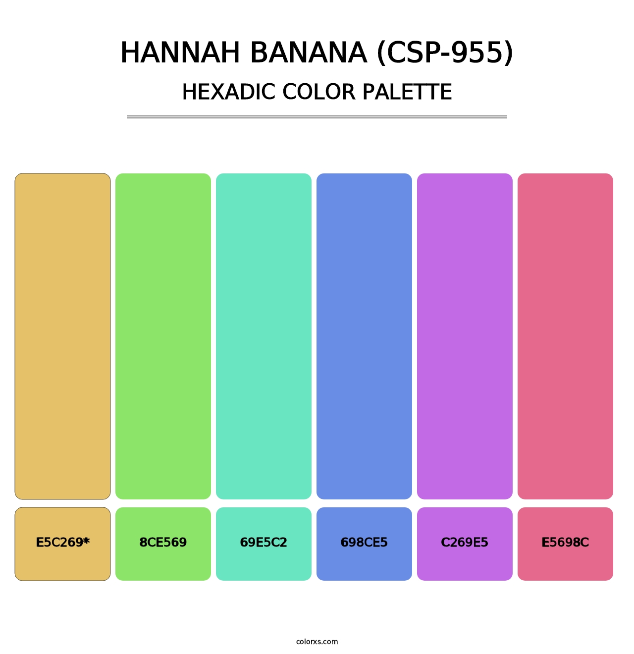 Hannah Banana (CSP-955) - Hexadic Color Palette