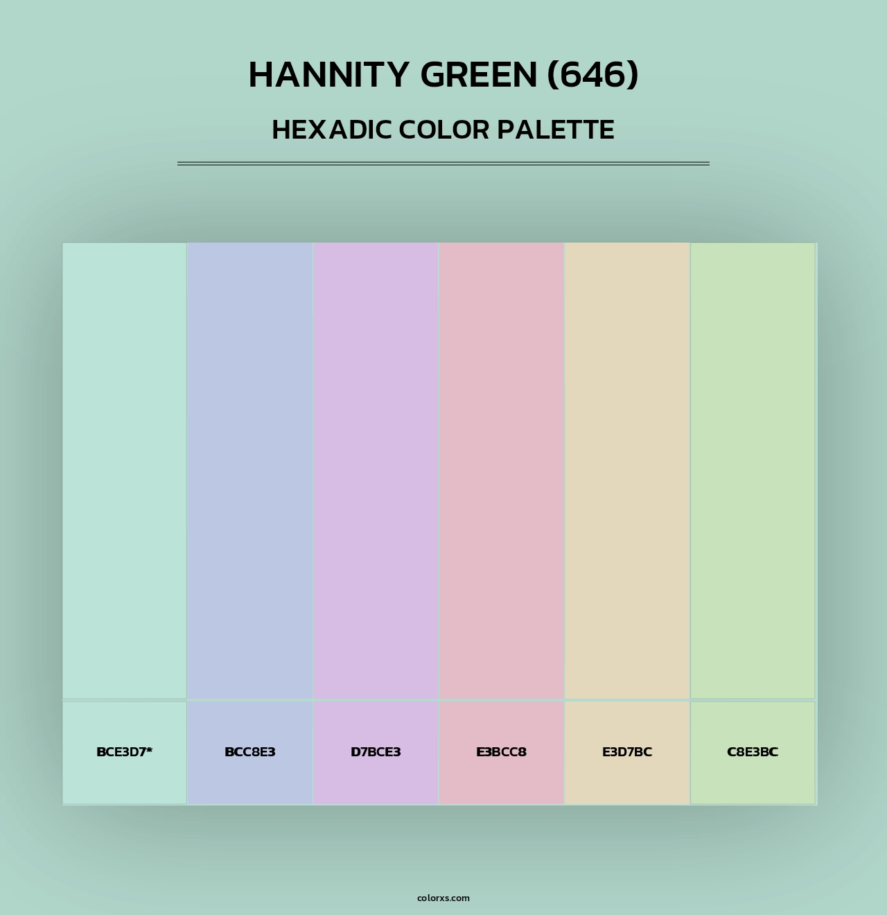 Hannity Green (646) - Hexadic Color Palette