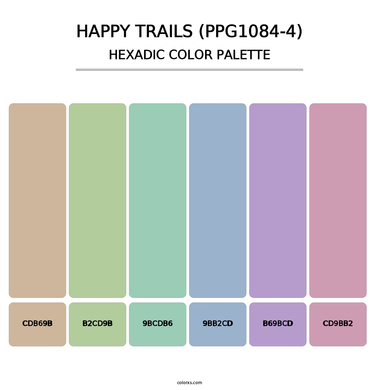 Happy Trails (PPG1084-4) - Hexadic Color Palette