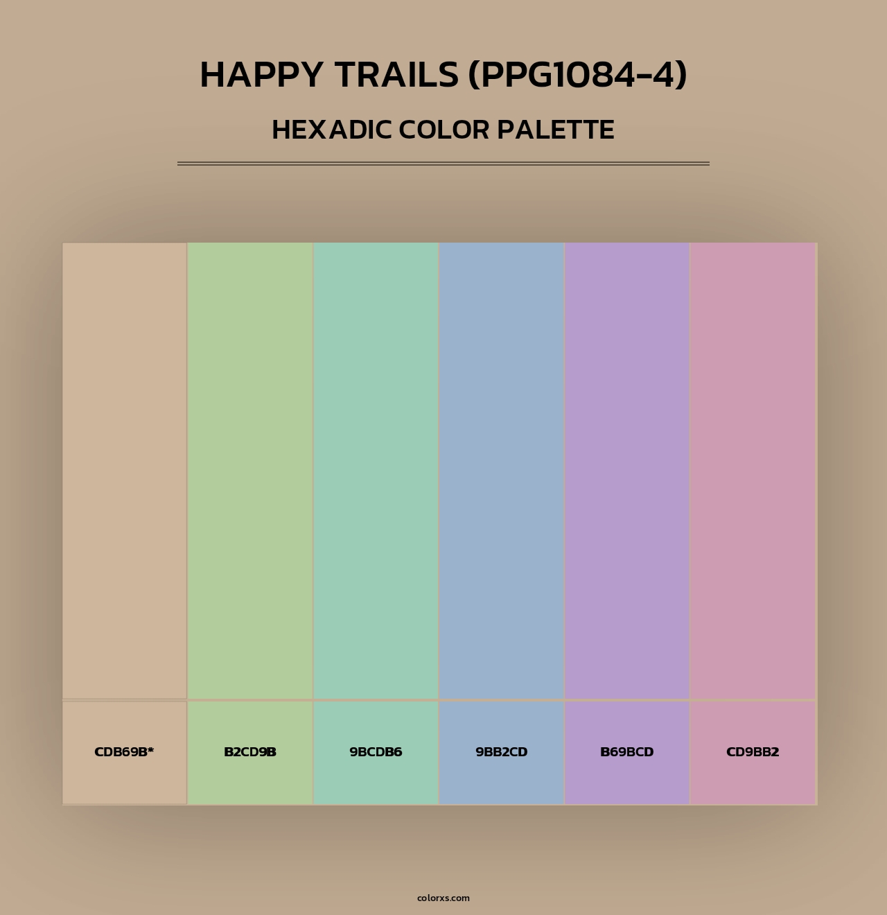 Happy Trails (PPG1084-4) - Hexadic Color Palette