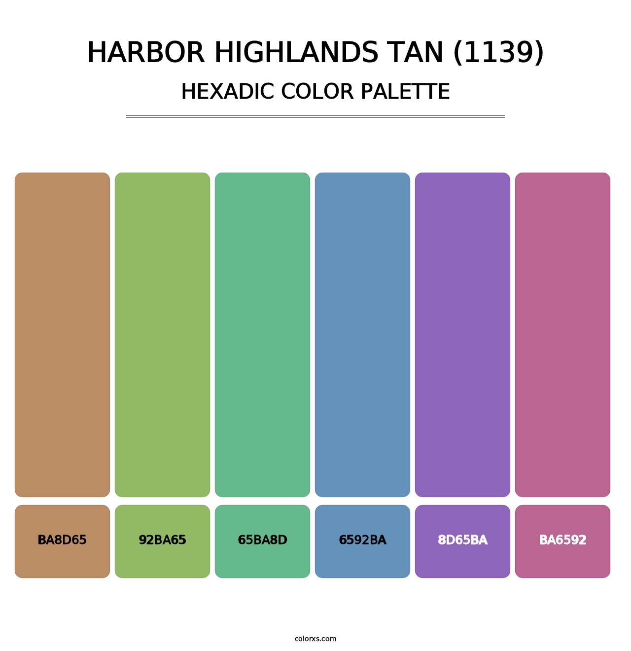 Harbor Highlands Tan (1139) - Hexadic Color Palette