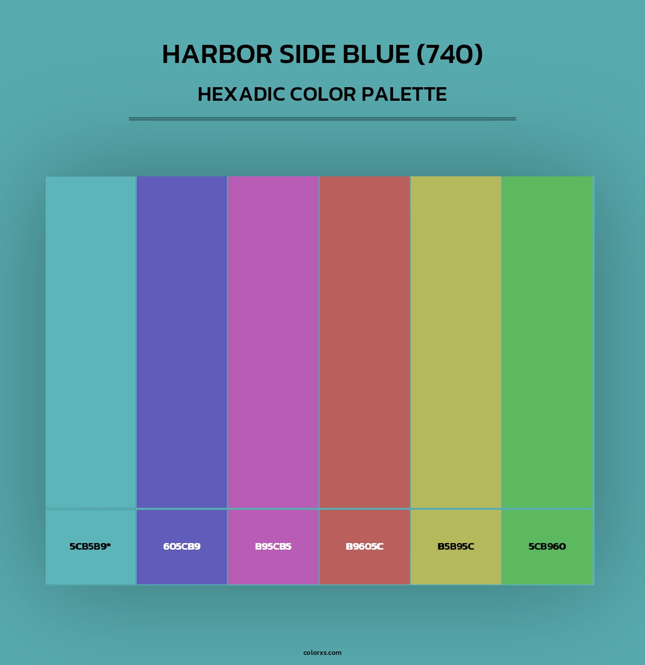 Harbor Side Blue (740) - Hexadic Color Palette