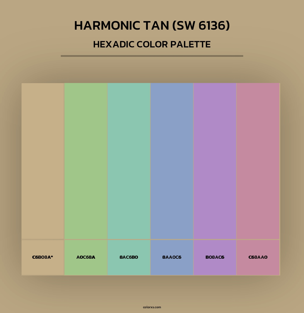 Harmonic Tan (SW 6136) - Hexadic Color Palette