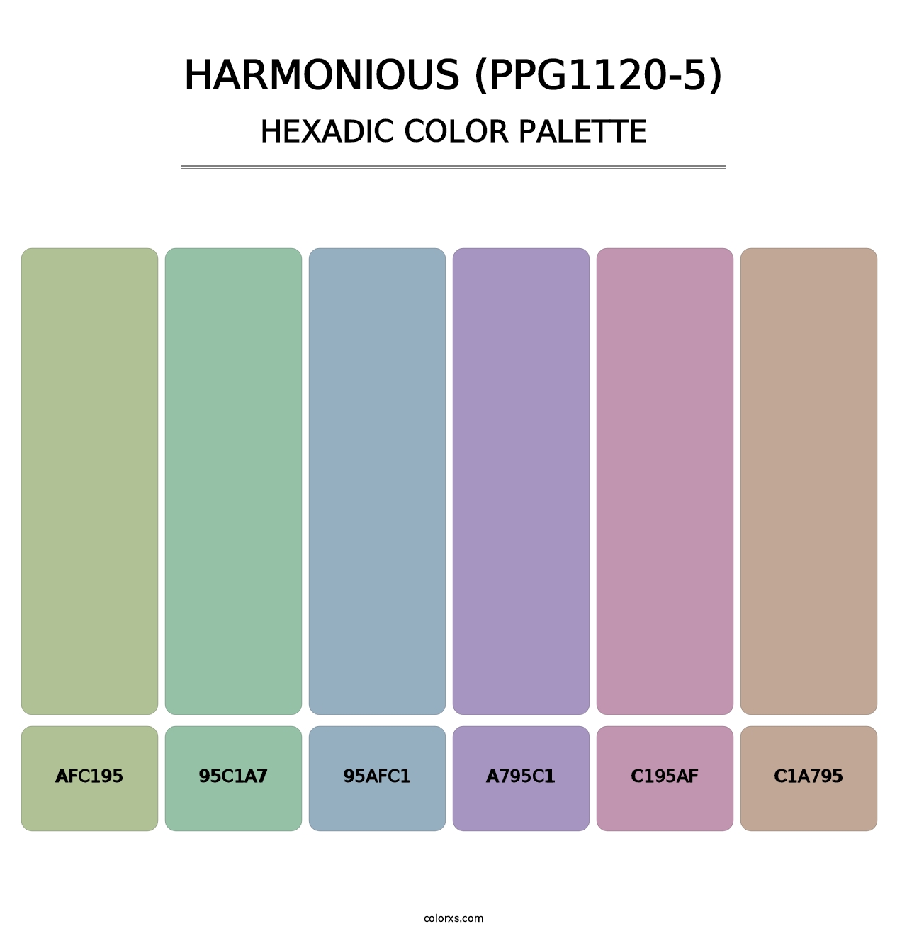Harmonious (PPG1120-5) - Hexadic Color Palette