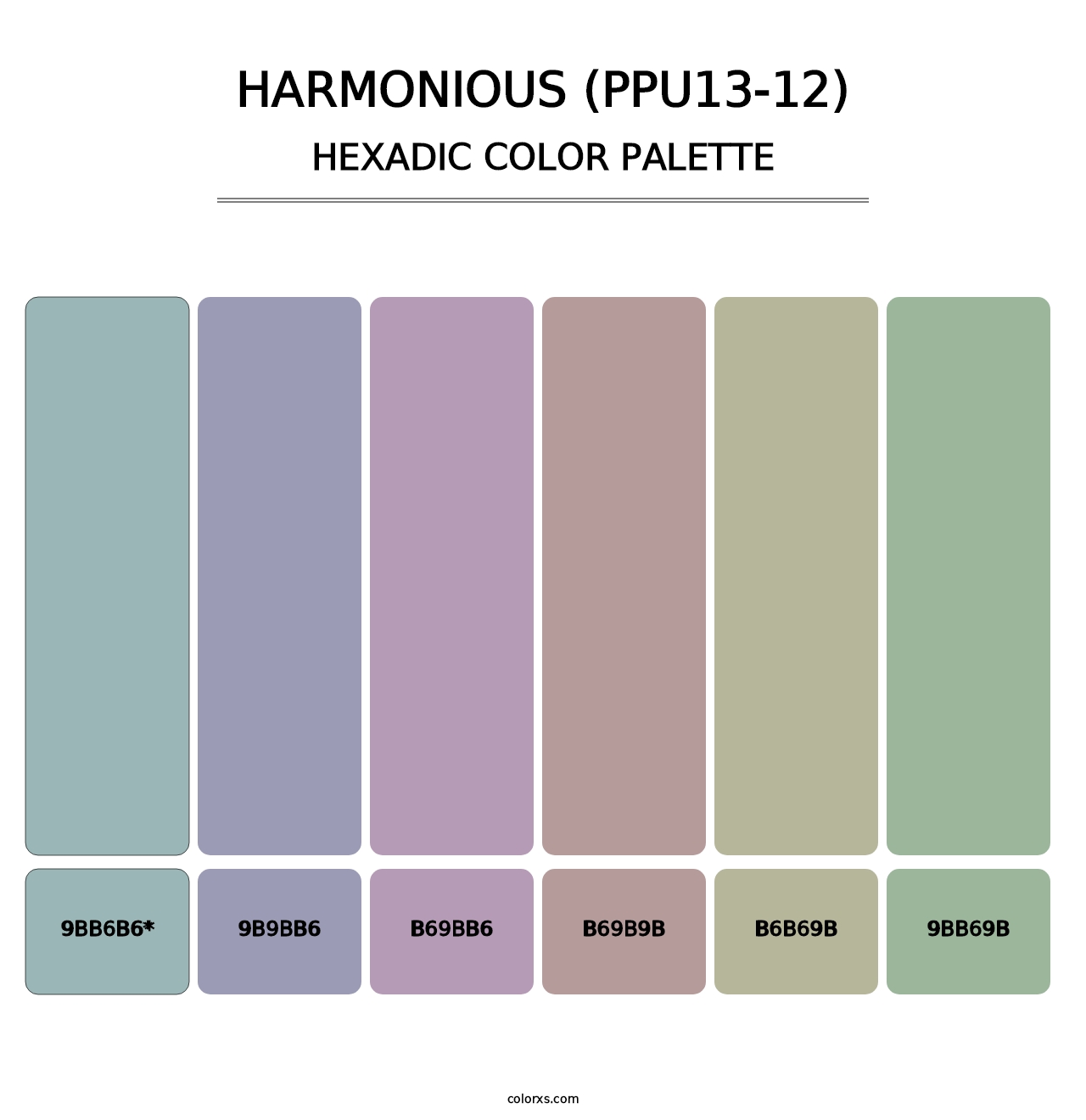 Harmonious (PPU13-12) - Hexadic Color Palette