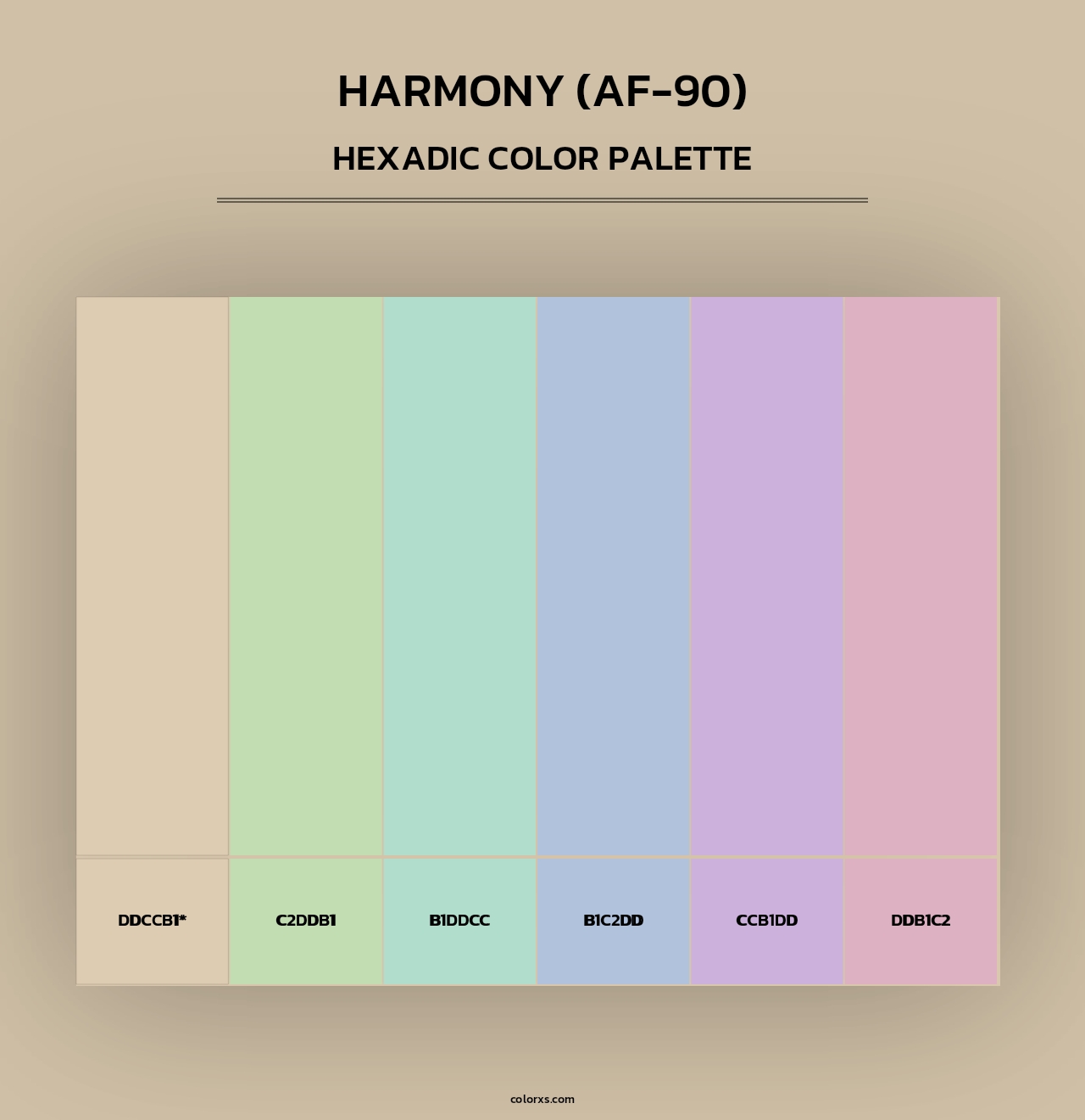 Harmony (AF-90) - Hexadic Color Palette