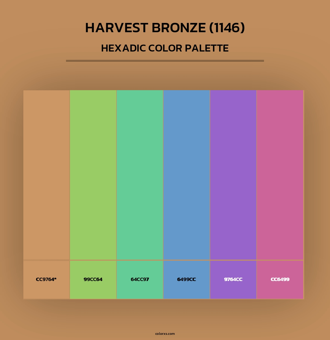 Harvest Bronze (1146) - Hexadic Color Palette