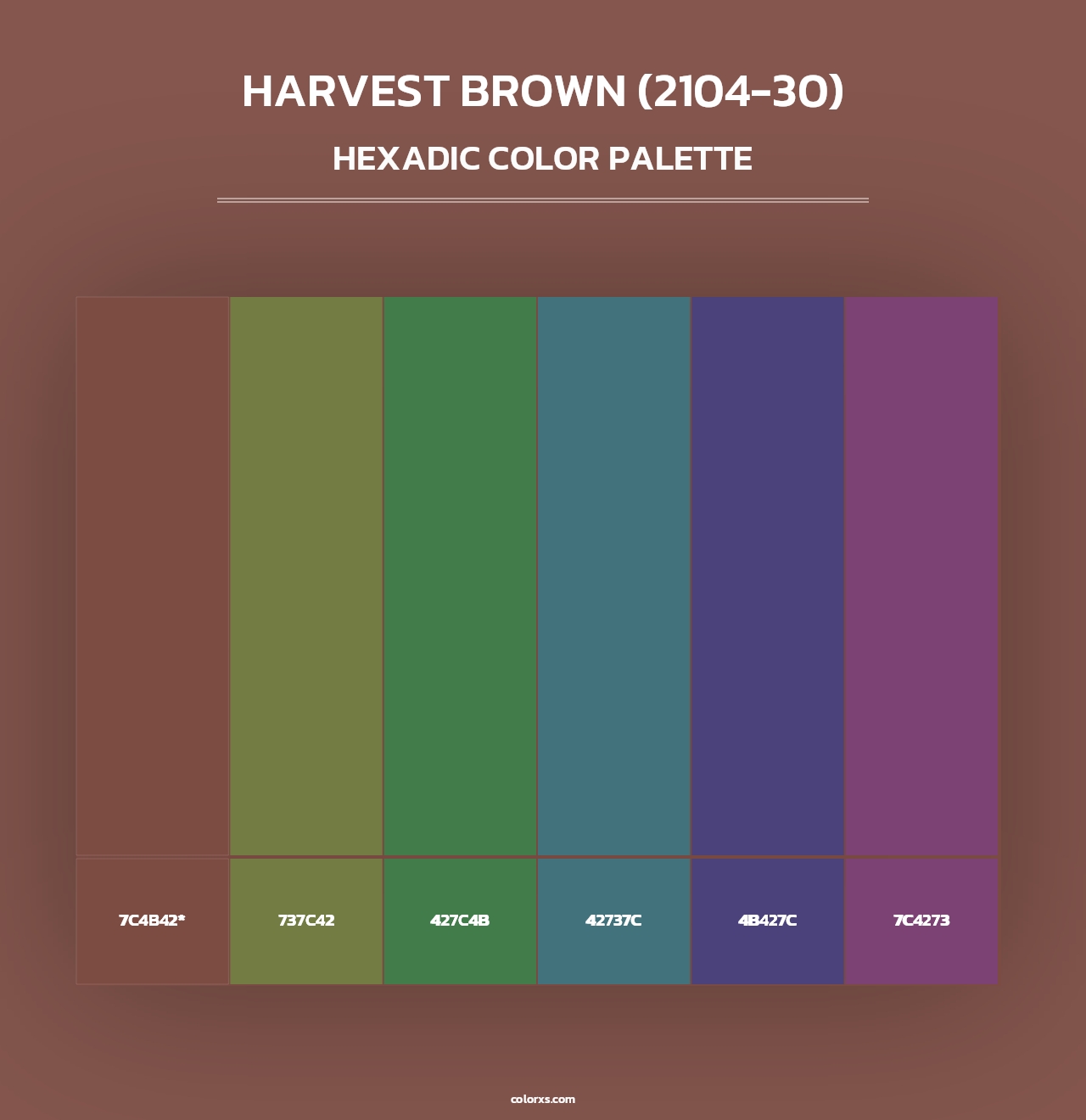 Harvest Brown (2104-30) - Hexadic Color Palette