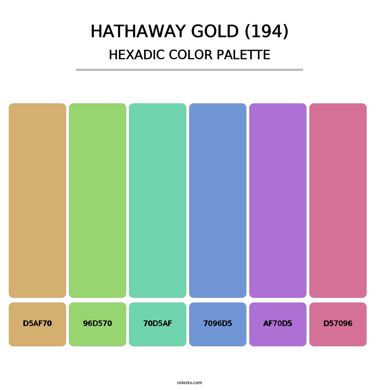 Hathaway Gold (194) - Hexadic Color Palette