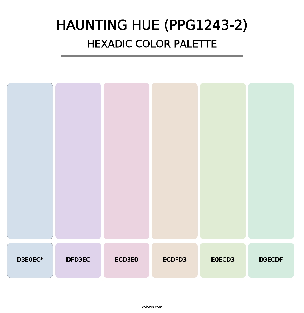 Haunting Hue (PPG1243-2) - Hexadic Color Palette