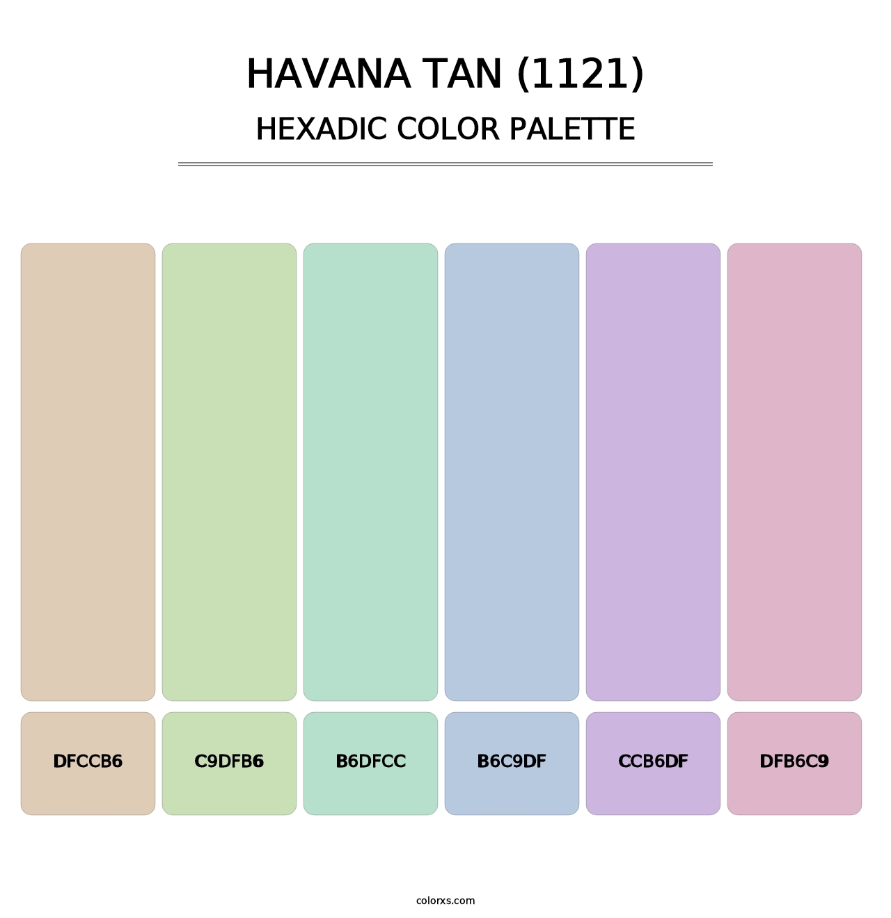 Havana Tan (1121) - Hexadic Color Palette