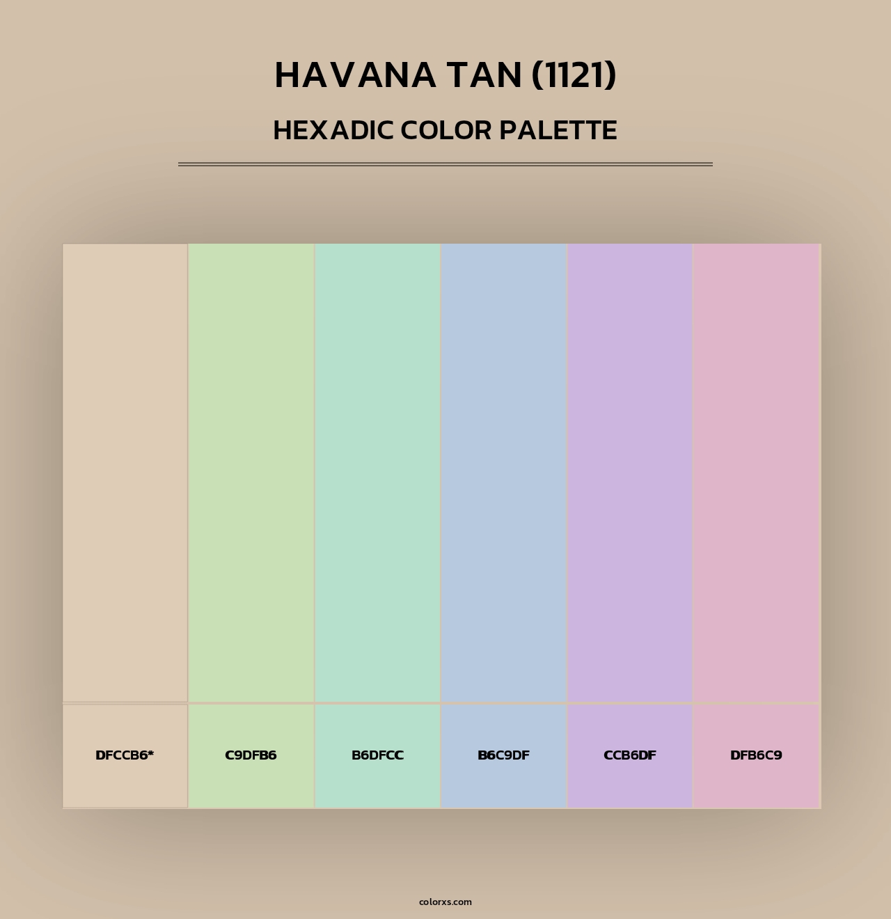 Havana Tan (1121) - Hexadic Color Palette