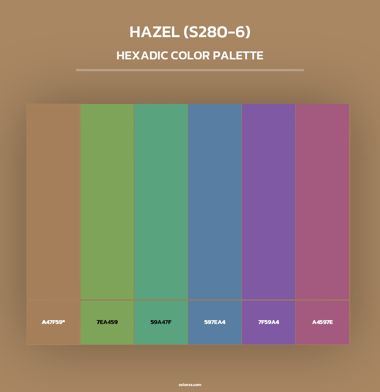 Hazel (S280-6) - Hexadic Color Palette