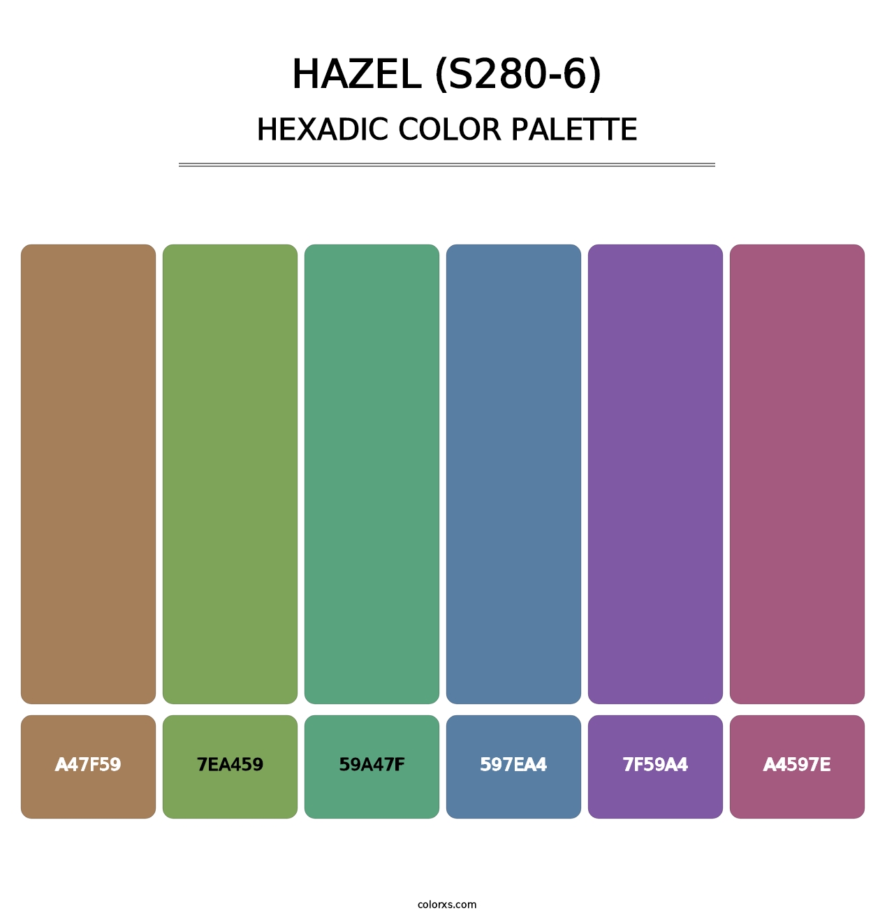 Hazel (S280-6) - Hexadic Color Palette