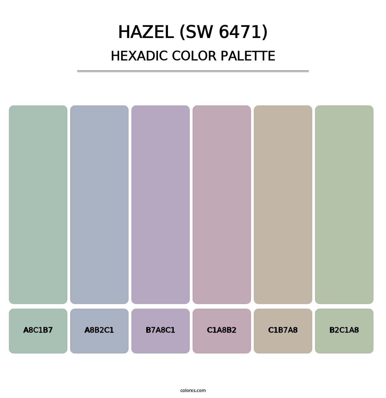 Hazel (SW 6471) - Hexadic Color Palette