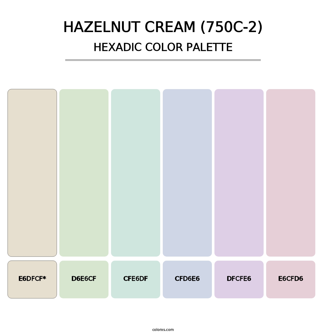 Hazelnut Cream (750C-2) - Hexadic Color Palette