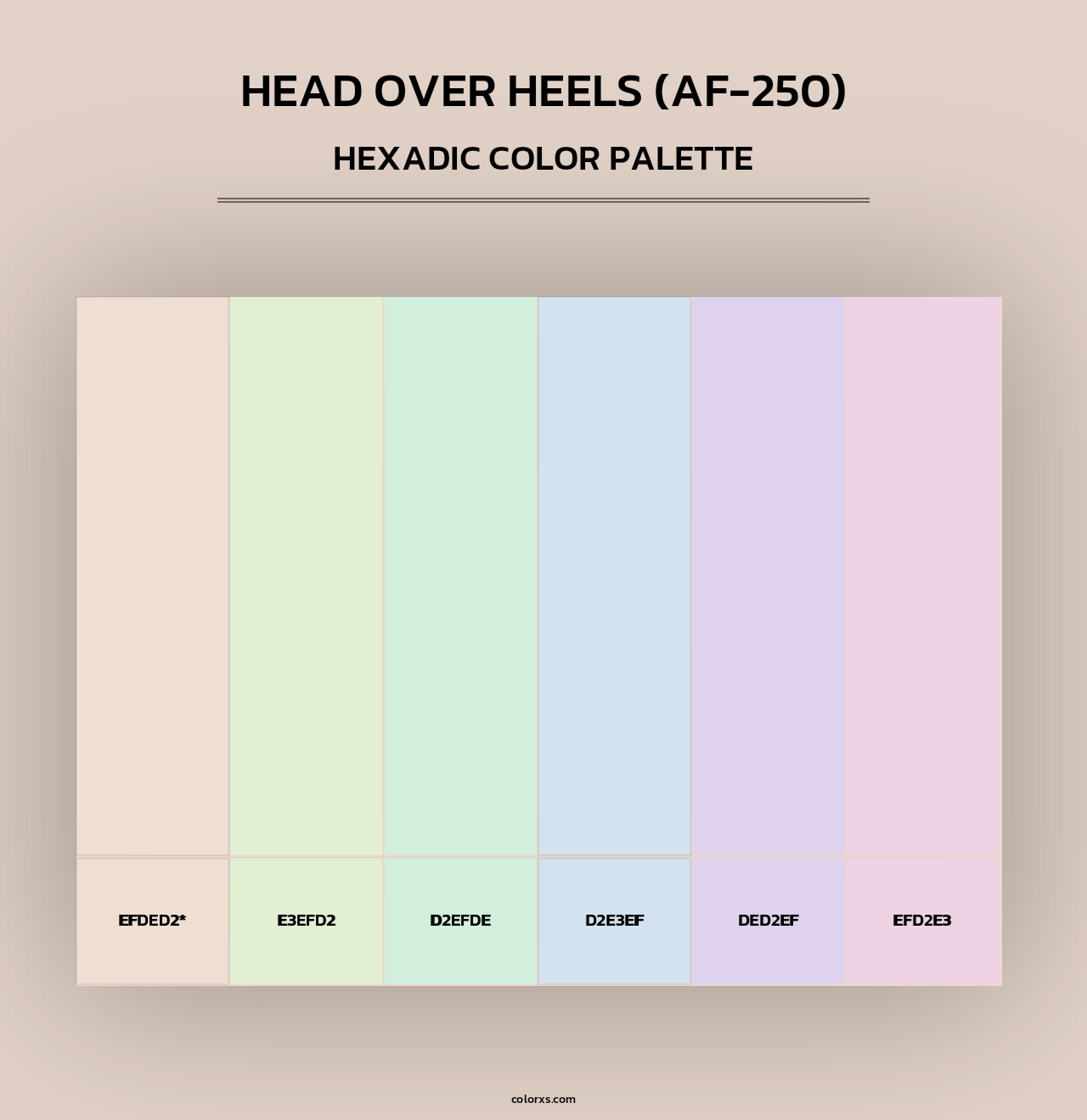 Head Over Heels (AF-250) - Hexadic Color Palette