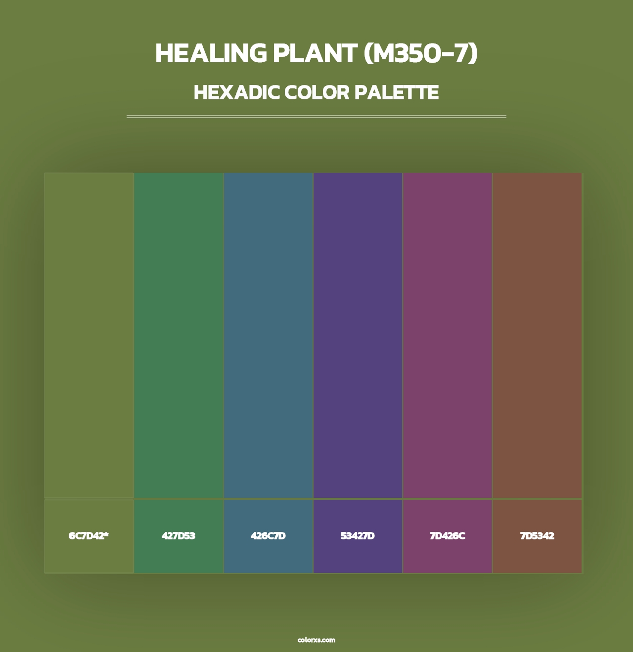Healing Plant (M350-7) - Hexadic Color Palette