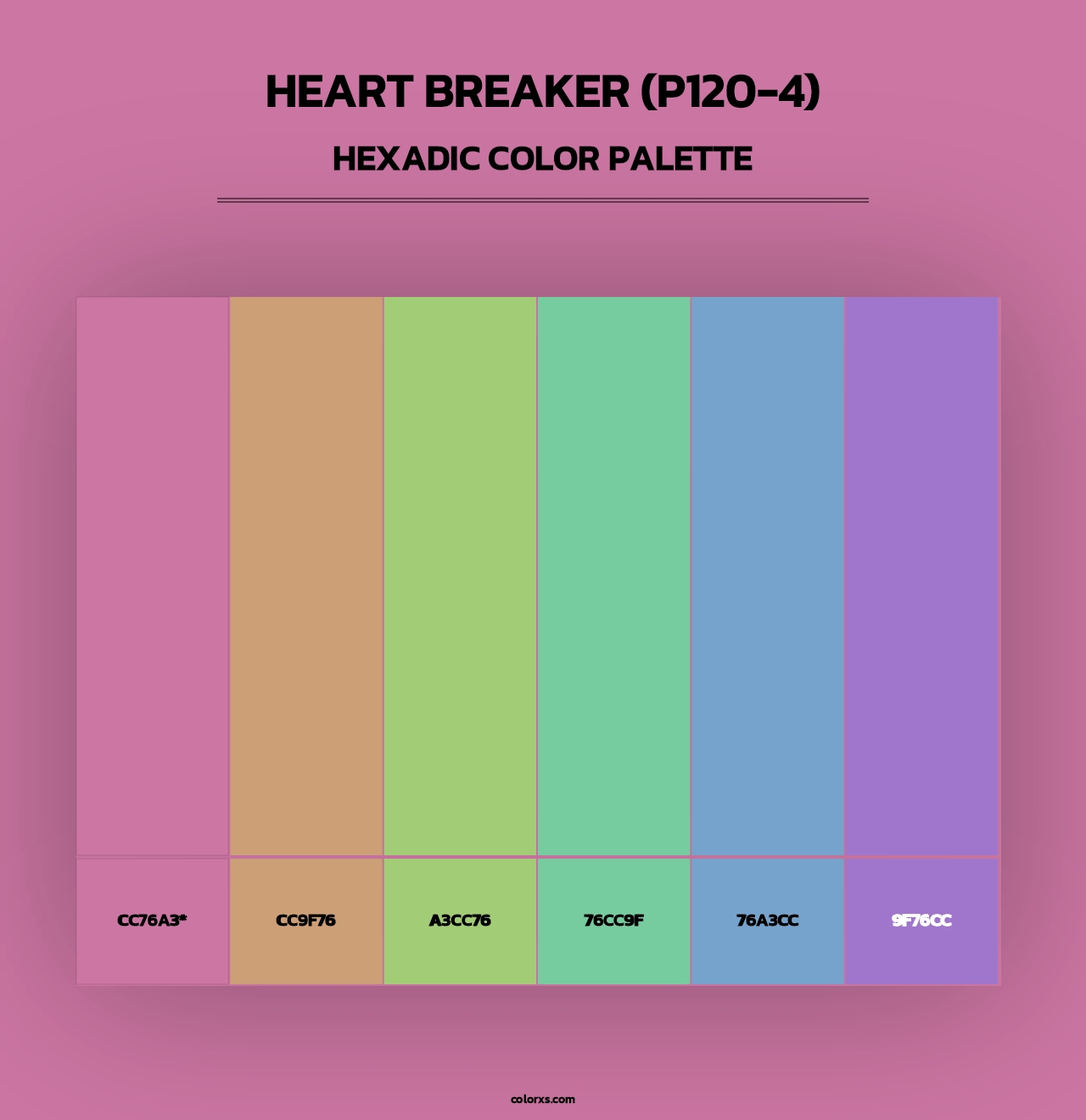 Heart Breaker (P120-4) - Hexadic Color Palette