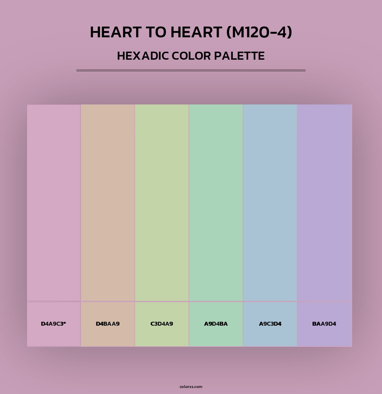 Heart To Heart (M120-4) - Hexadic Color Palette
