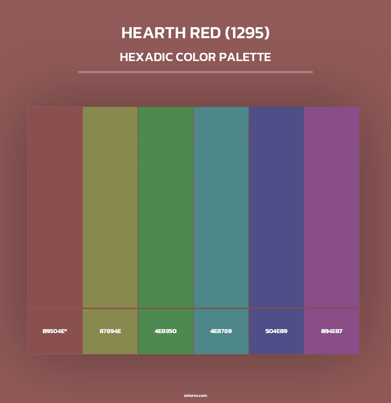 Hearth Red (1295) - Hexadic Color Palette