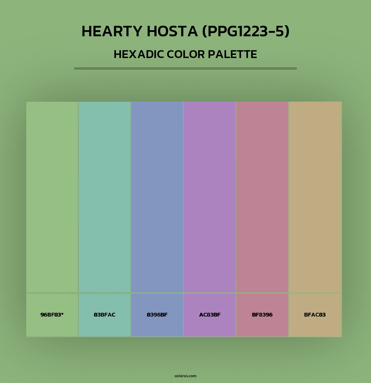 Hearty Hosta (PPG1223-5) - Hexadic Color Palette